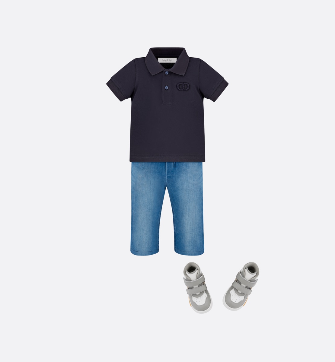 Polo "CD Icon" bébé Piqué de coton bleu marine