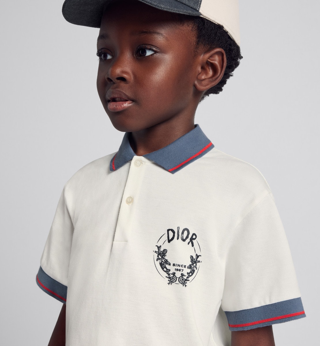 Polo enfant Piqué de coton ivoire