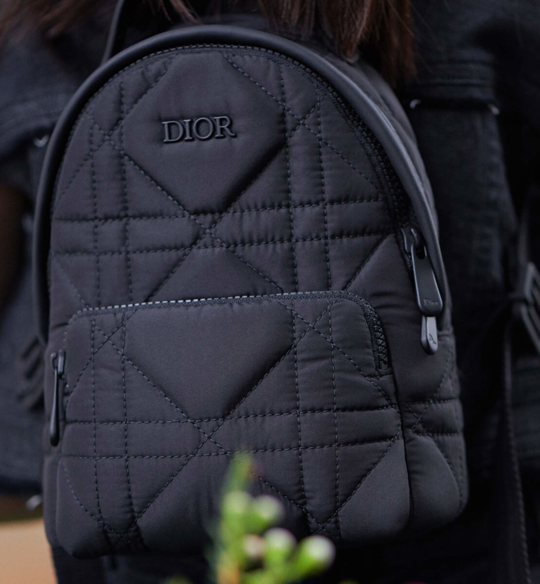 Mini sac à dos Rider enfant Toile technique Cannage noire