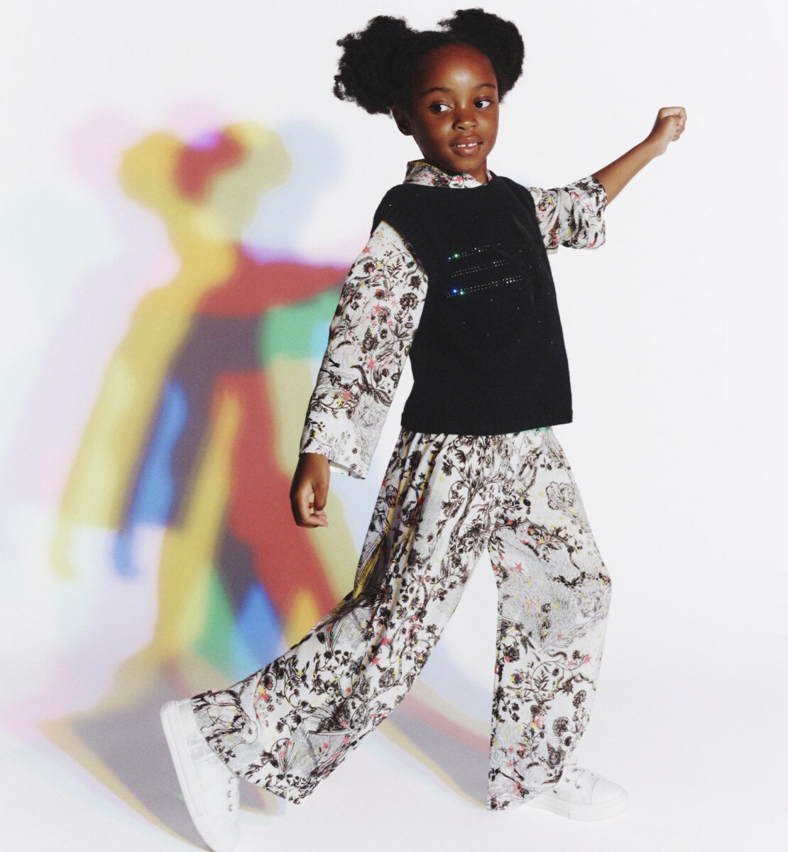 Pull sans manches enfant Maille de laine noire