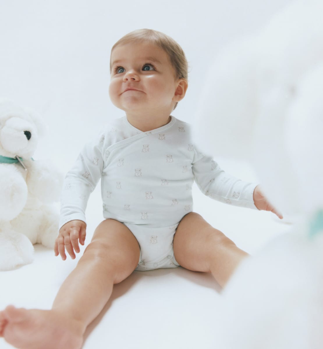Body à manches longues bébé Bobby Jersey de coton céladon