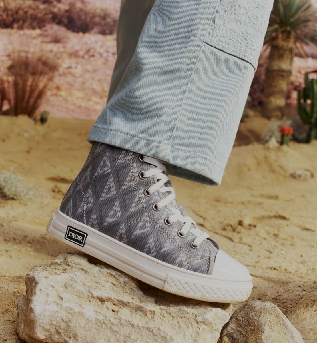 Sneaker B23 haute enfant Toile CD Diamond gris