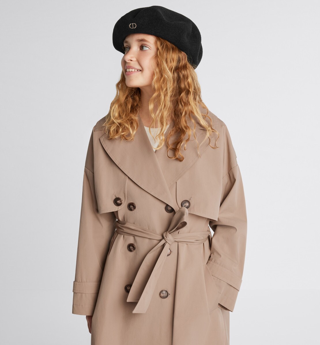 Trench Gabardine de coton couleur sable