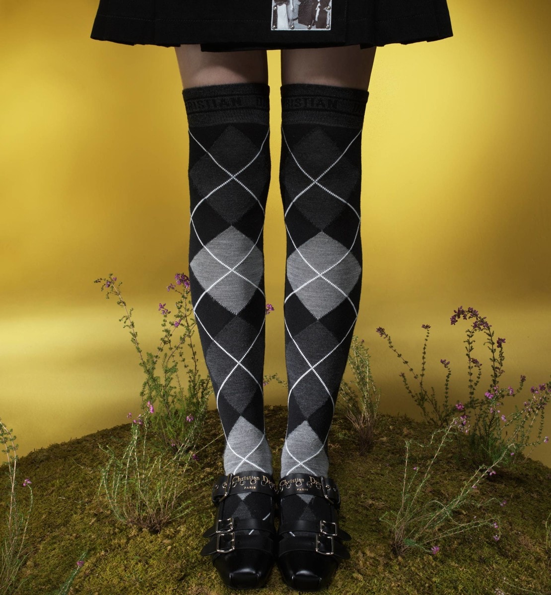 Ballerine Dior Punk Cuir de veau souple noir