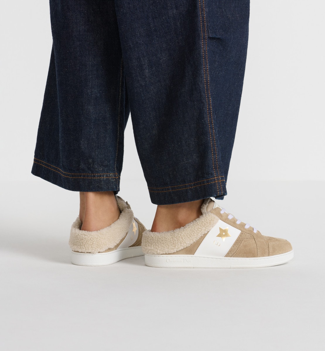 Sneaker Dior Star Veau velours beige