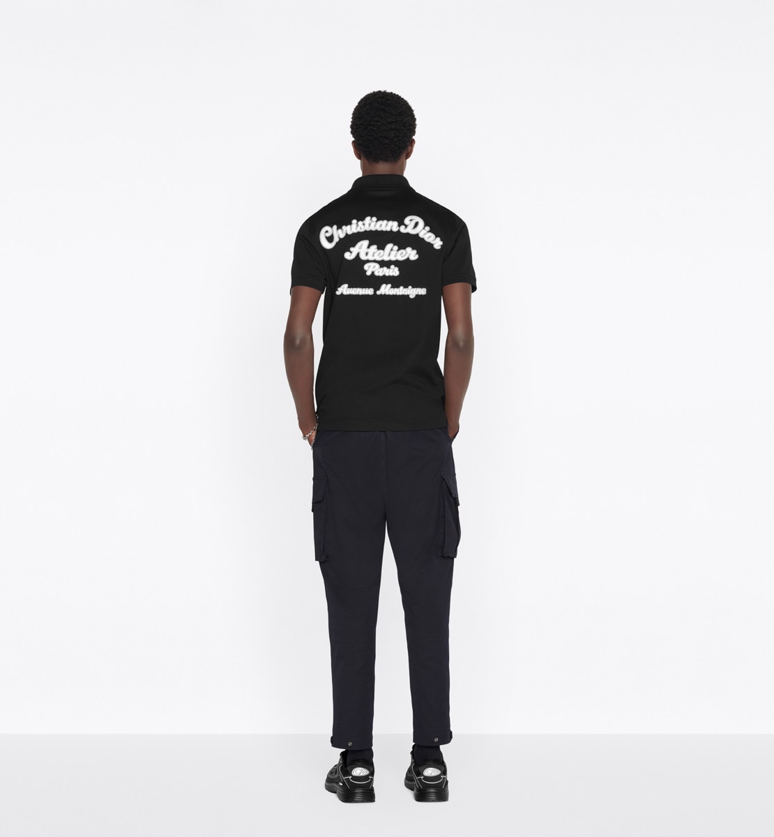 Polo "Christian Dior Atelier" Piqué de coton noir