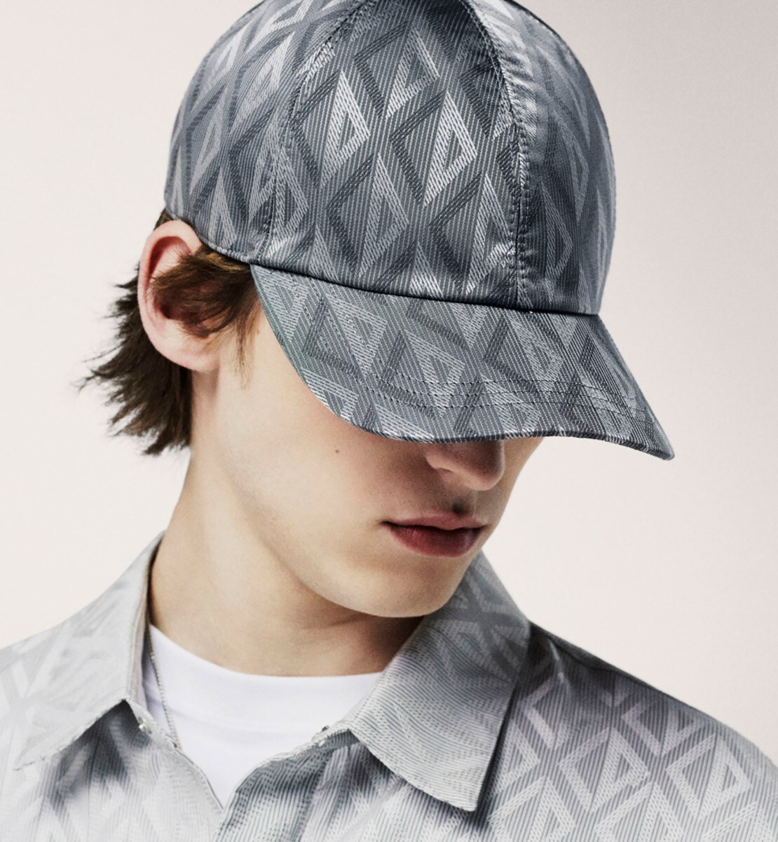 Casquette CD Diamond Nylon technique jacquard gris
