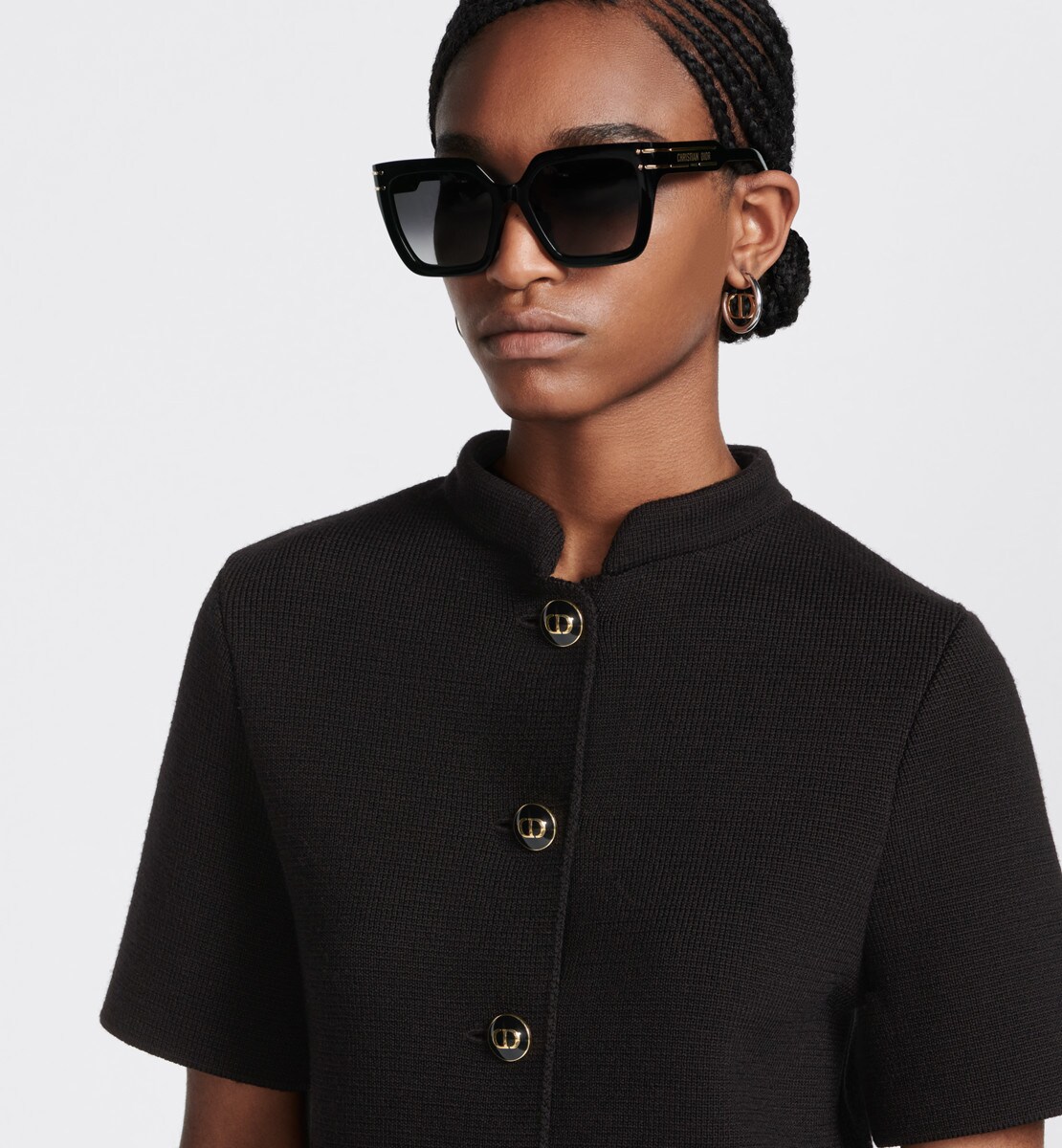 Veste courte Maille de laine noire