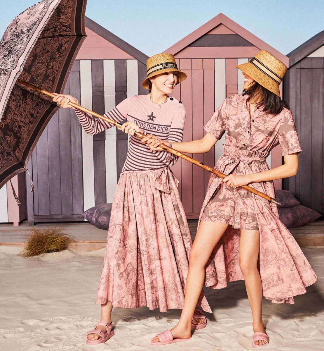 Sandale Dioract Cuir d'agneau rose