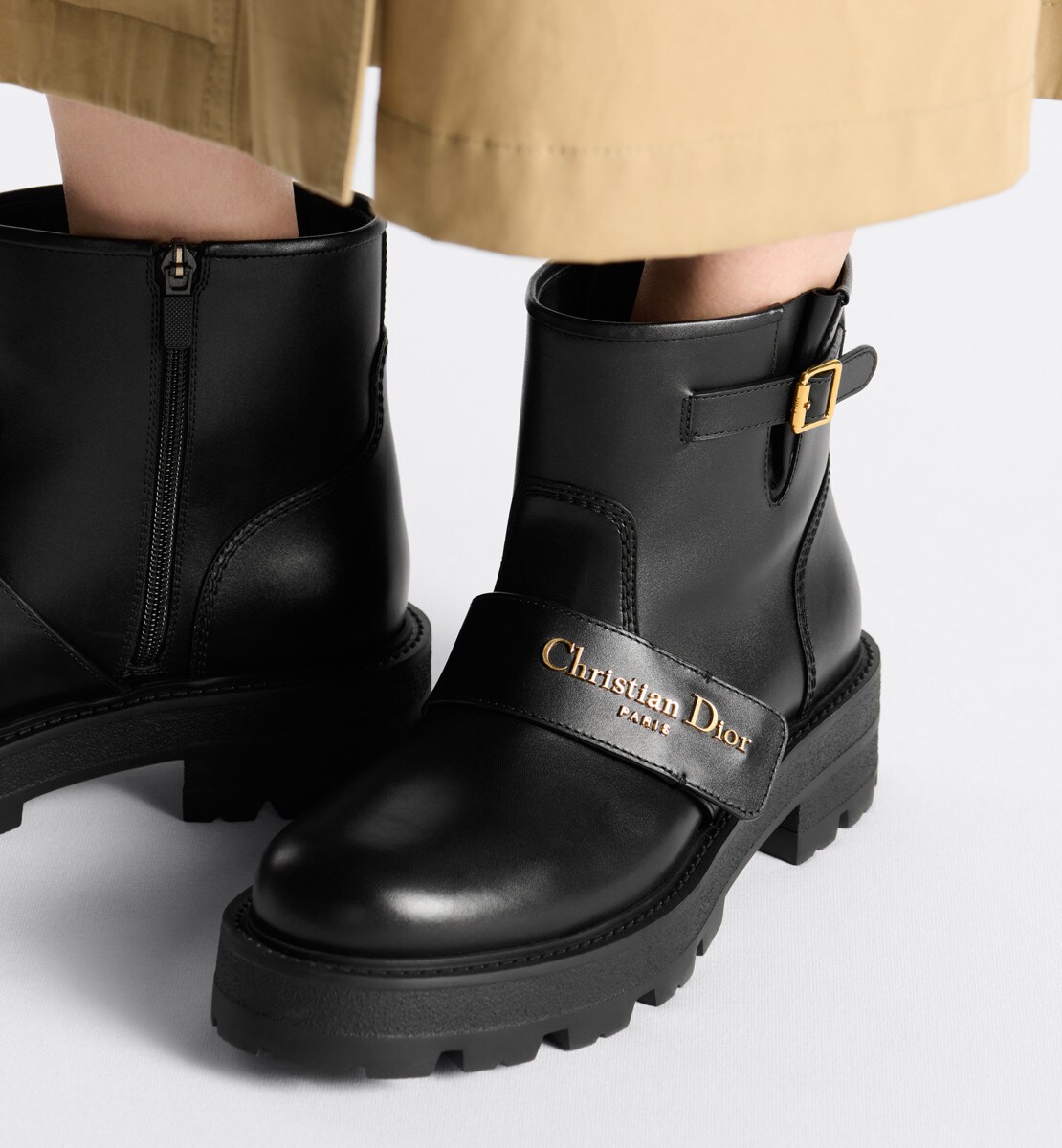 Bottine D-Quest Cuir de veau noir