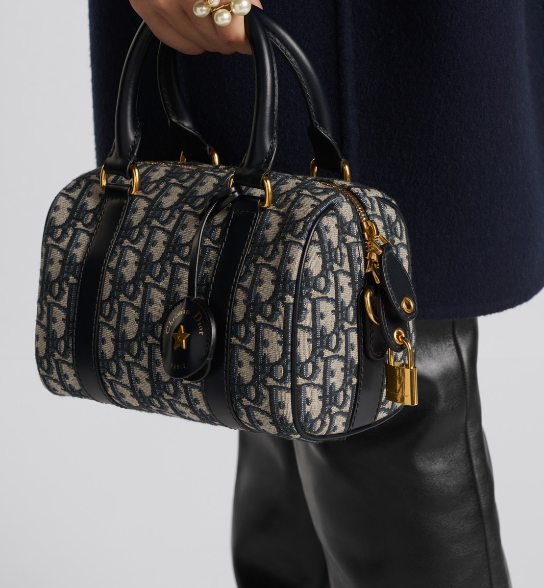 Sac Dior Groove 20 Toile jacquard Dior Oblique bleu