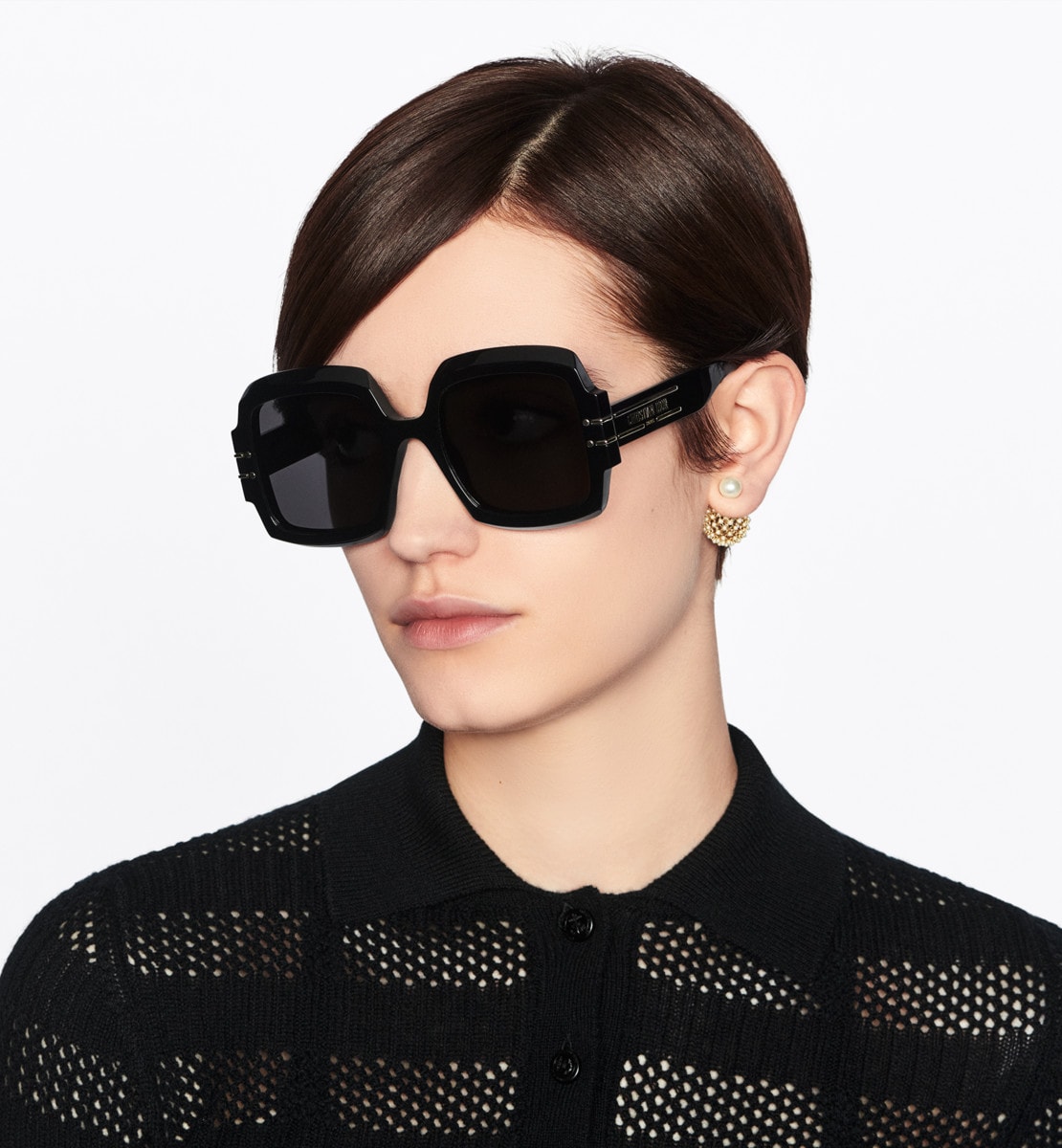 DiorSignature S1U Lunettes de soleil carrées noires