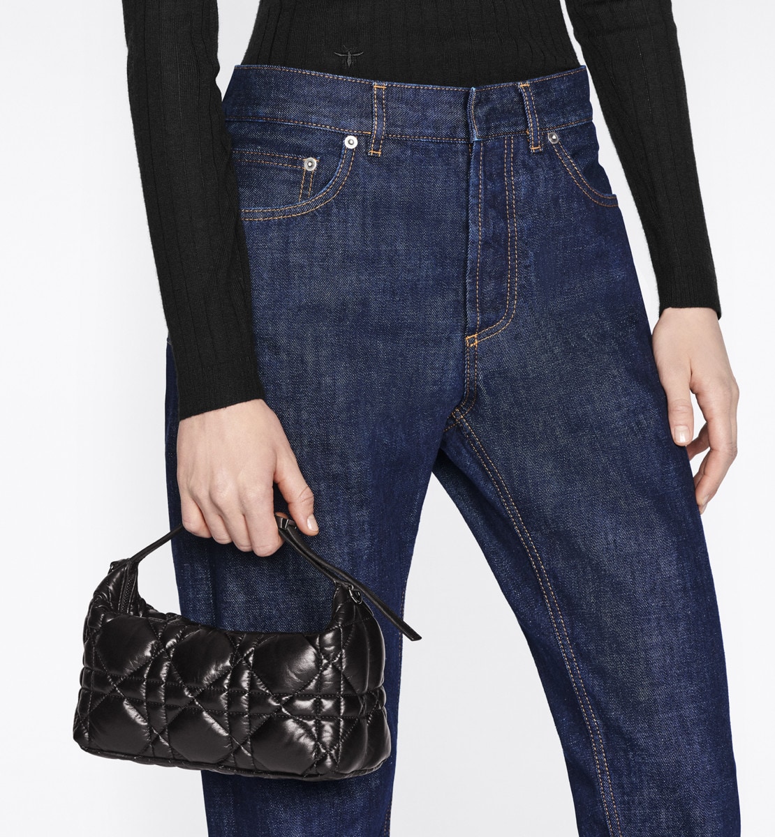 Pochette Nomad DiorTravel Medium Cuir de veau Macrocannage noir