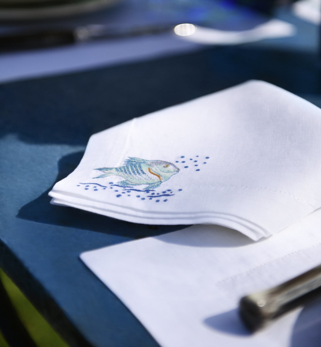 Serviette et set de table Aquarius, blanc