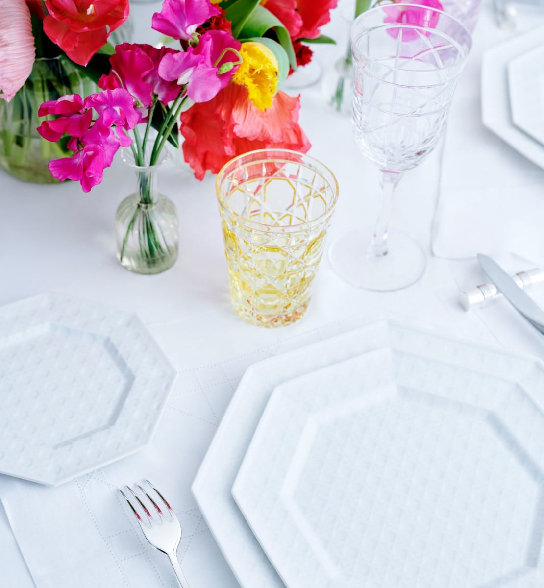 Assiette à diner Cannage Miss Dior, blanc