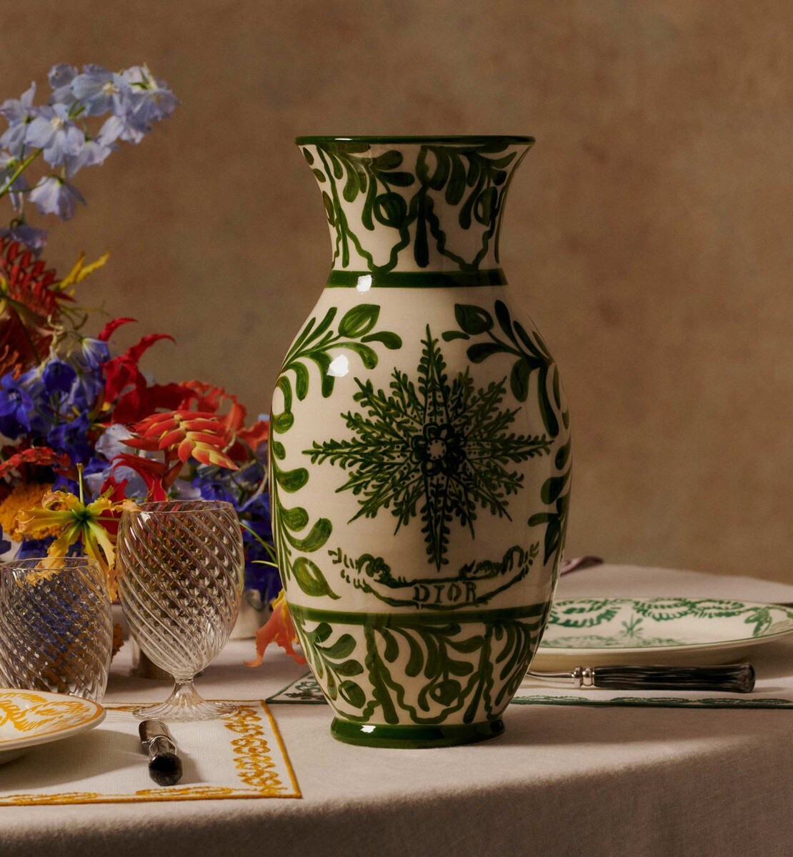Vase Croisière 2023 rose des vents, vert