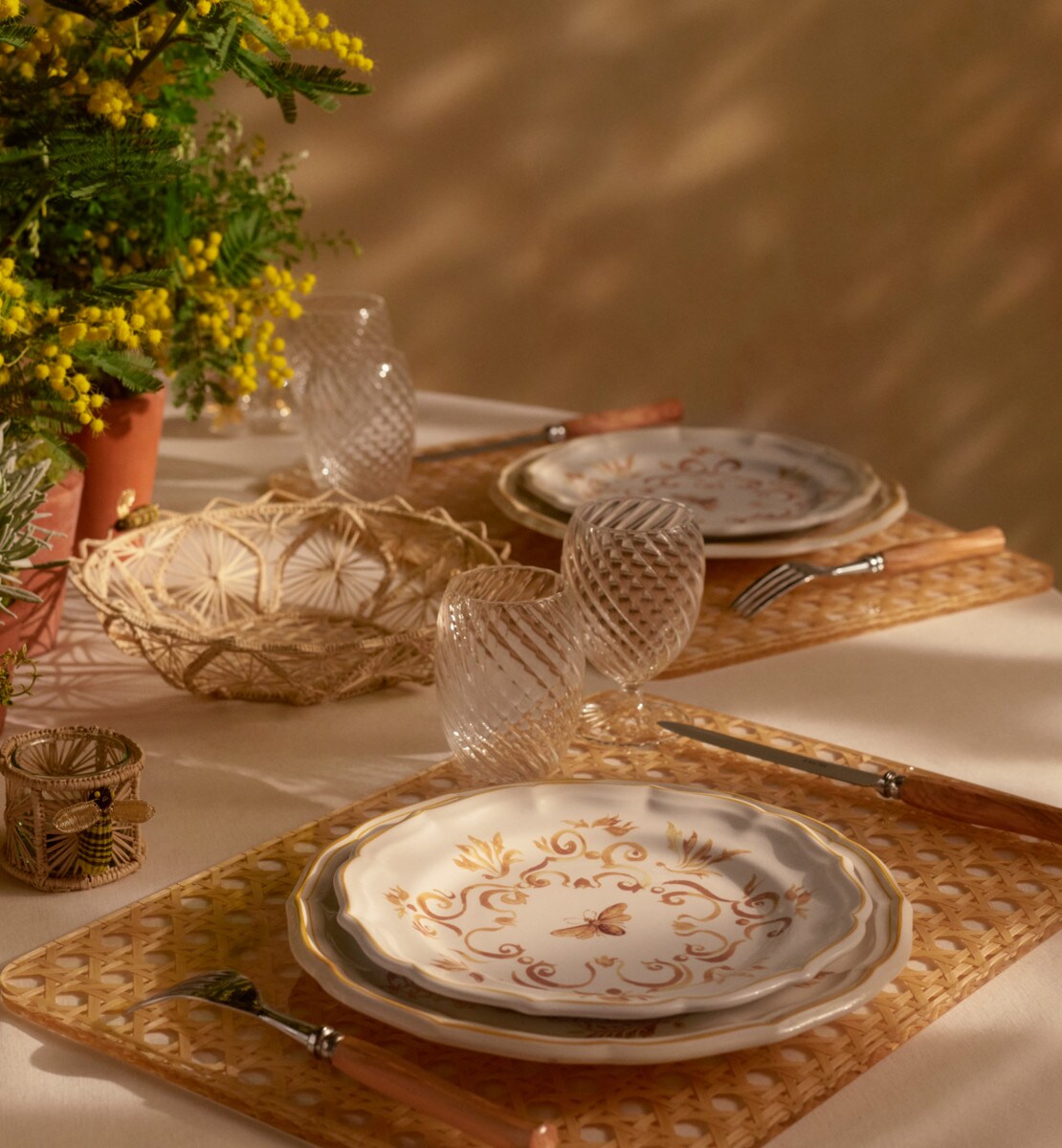 Set de table Cannage Provence, beige