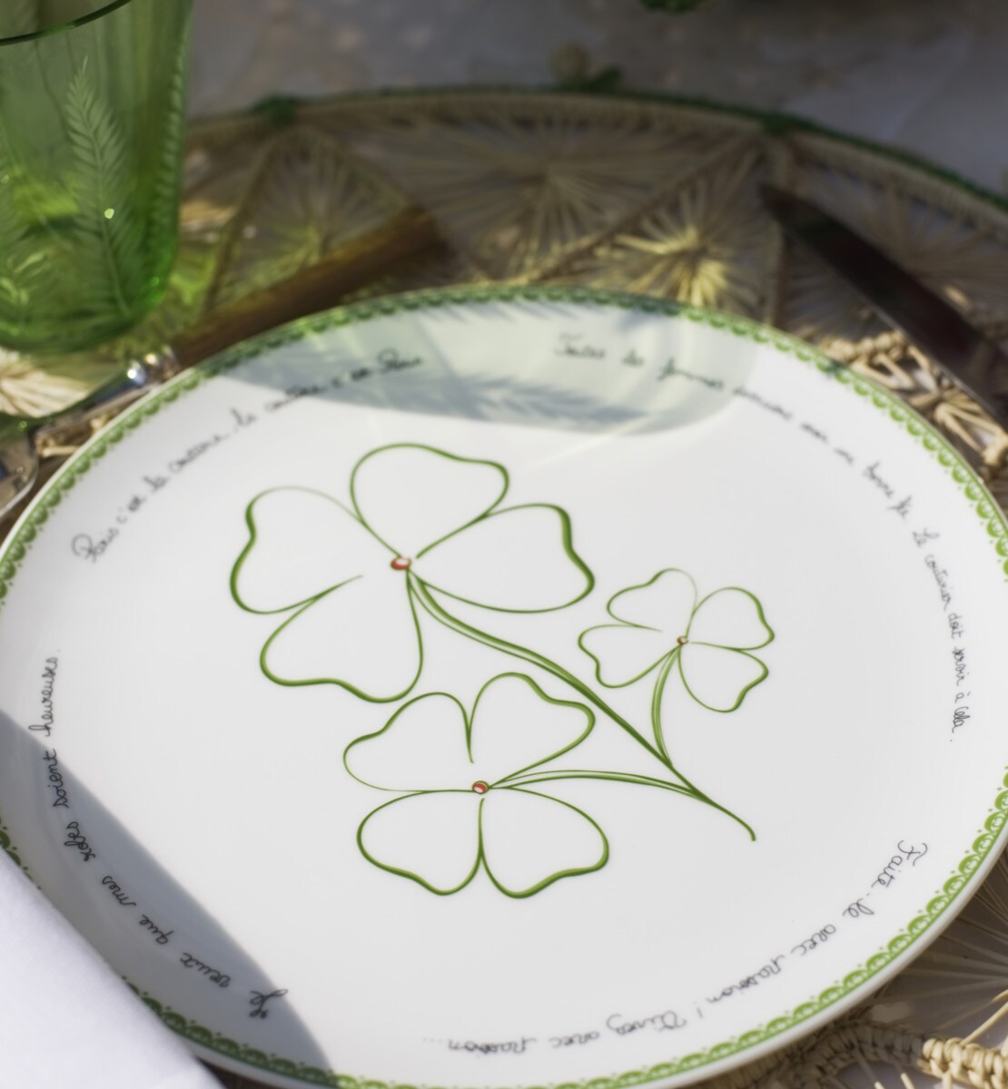 Assiette à dessert New Lily of the Valley, vert