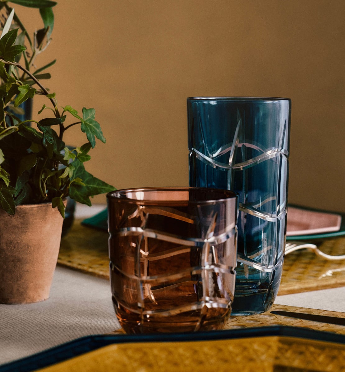 Set de 6 petits verres Écailles, couleur fumée