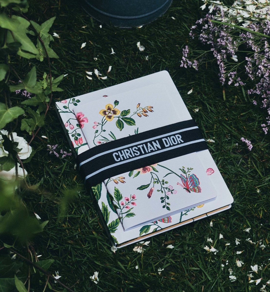 Set de 2 carnets Dior Birds, beige multicolore