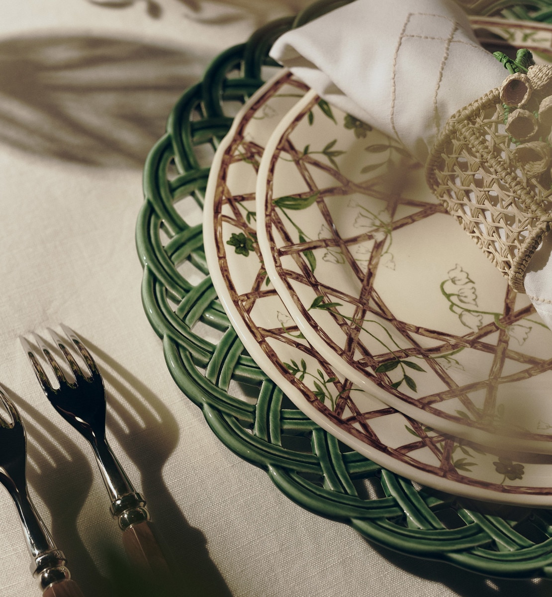 Assiette à dîner Lily Sauvage, multicolore
