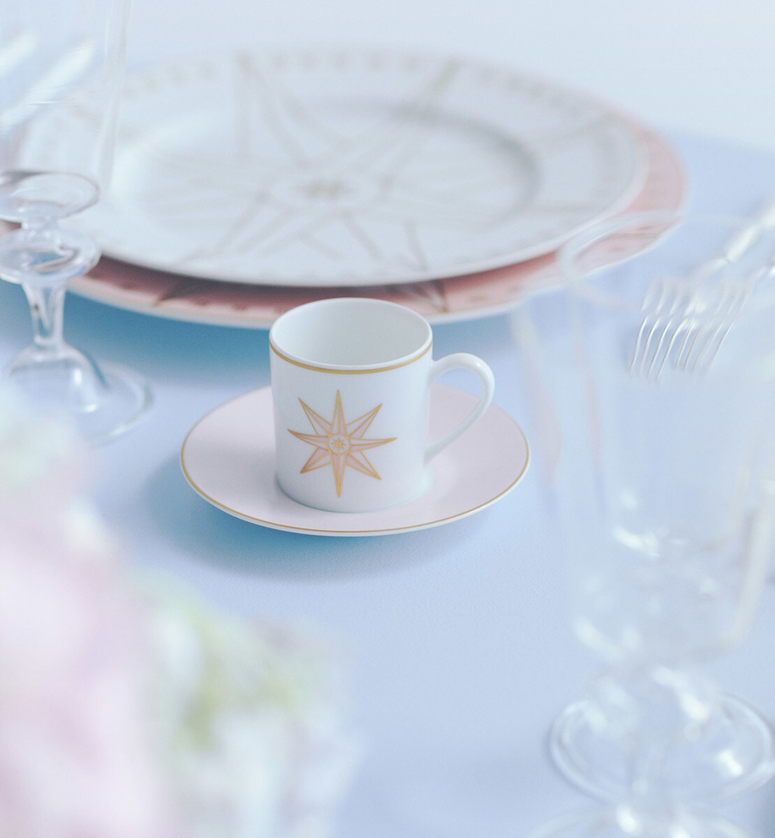 Tasse à café Rose des Vents, quartz rose