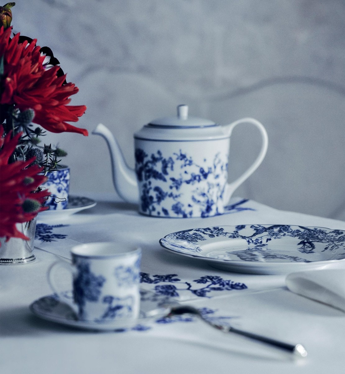 Théière Toile de Jouy, bleu