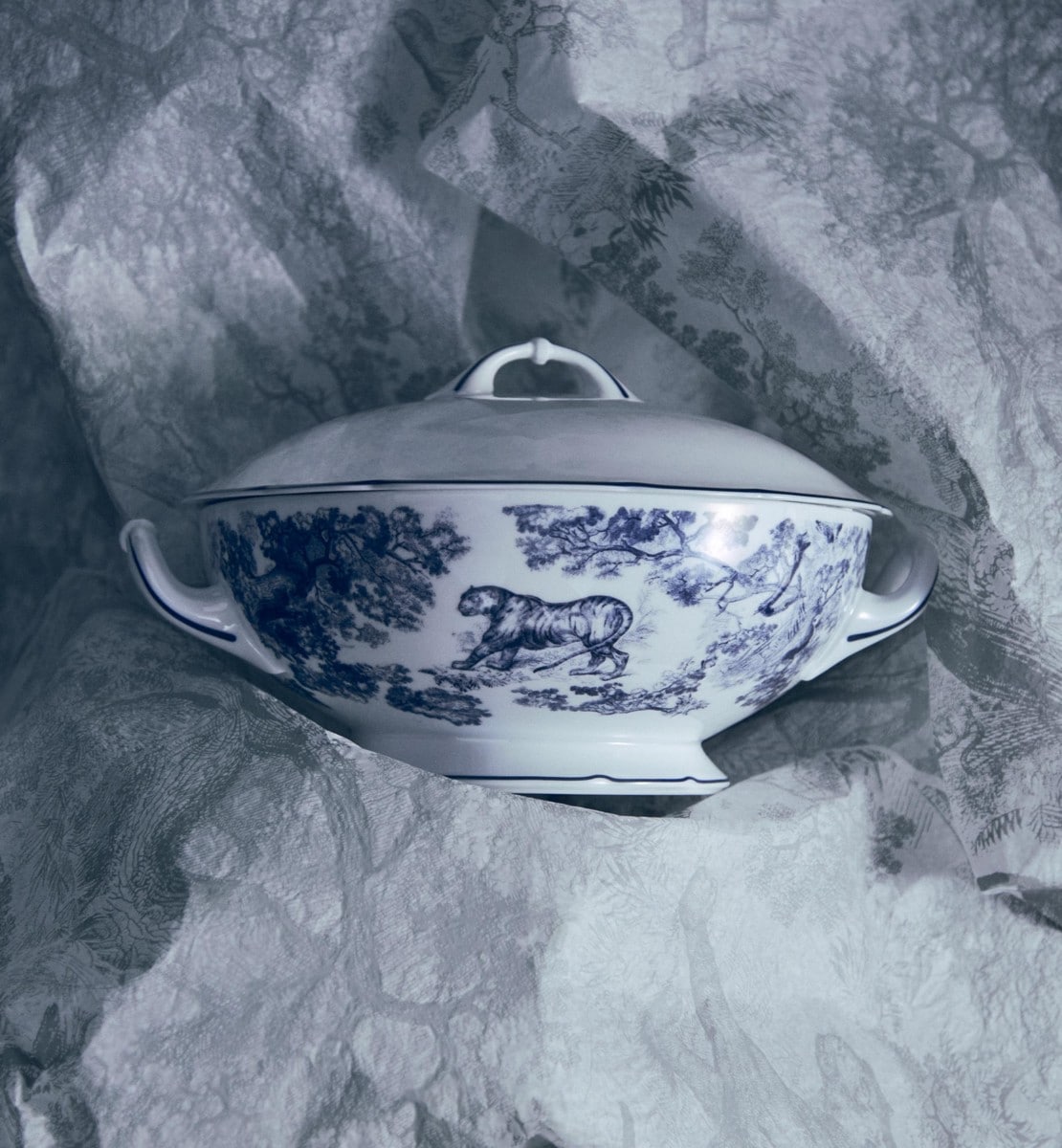 Soupière Toile de Jouy, bleu