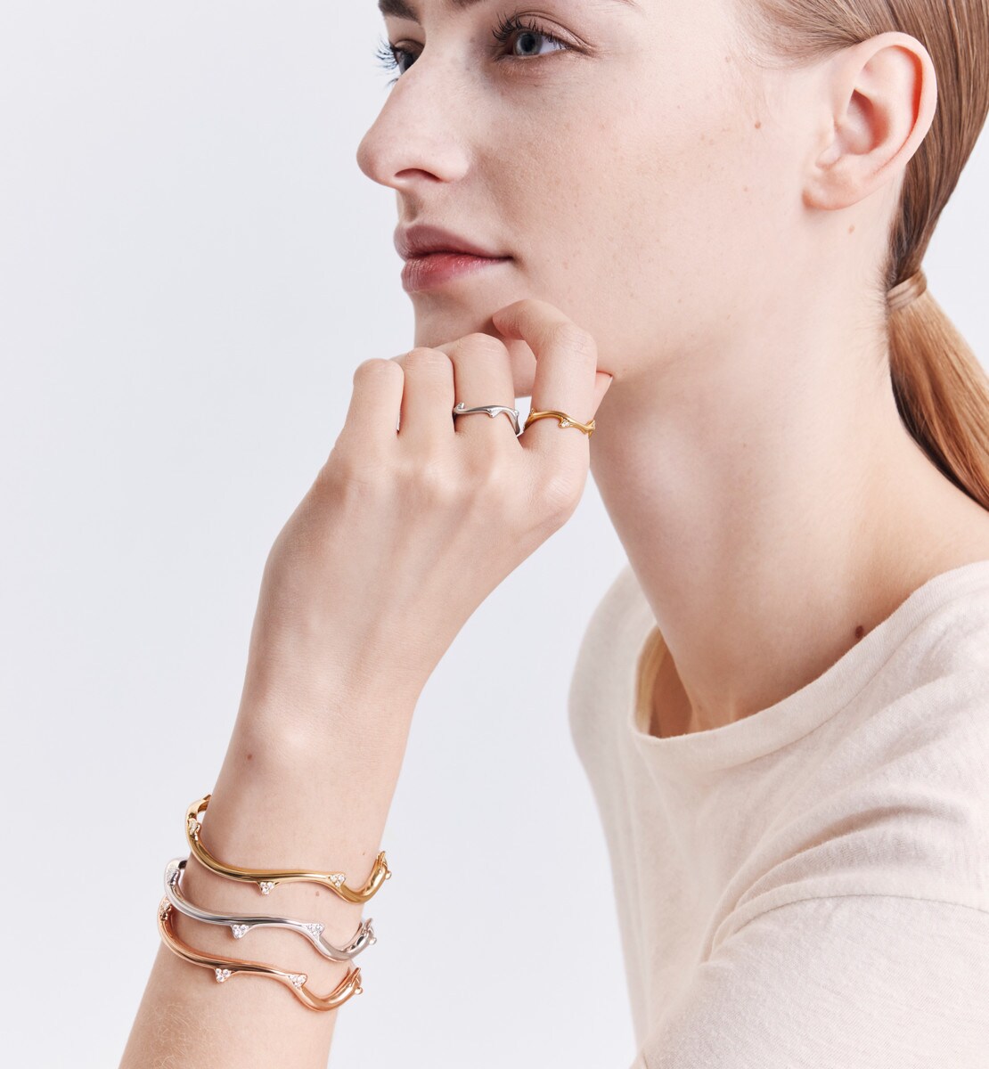 Bracelet Bois de Rose Or rose et diamants