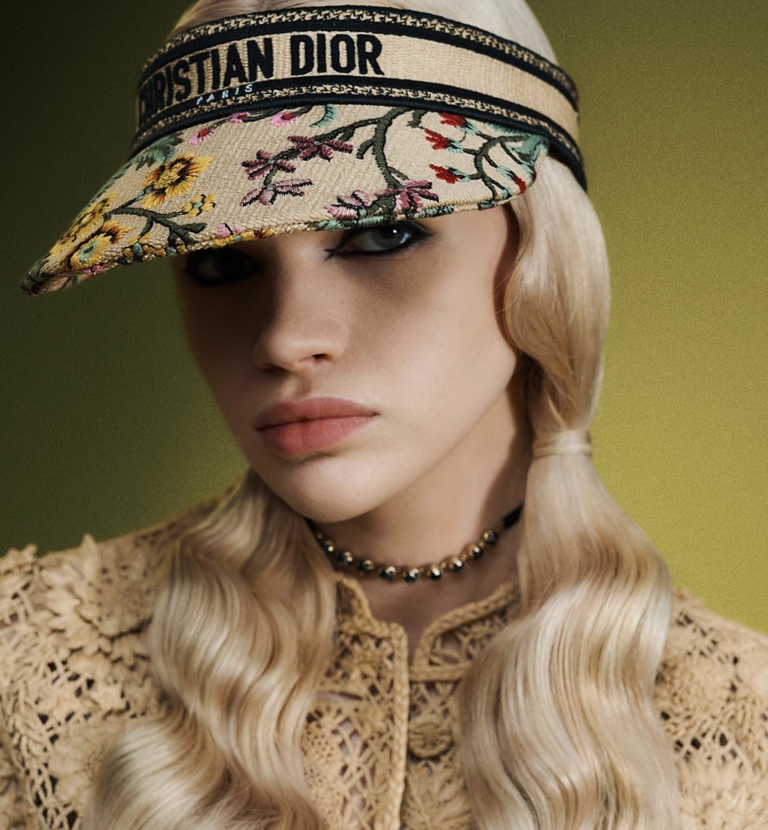 Visière D-Smash Coton technique beige multicolore