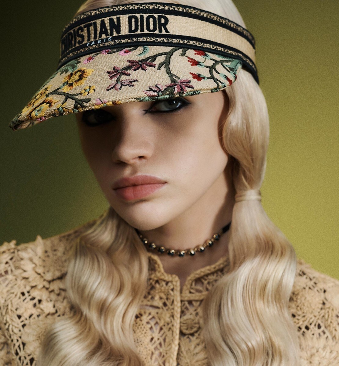 Visière D-Smash Coton technique beige multicolore