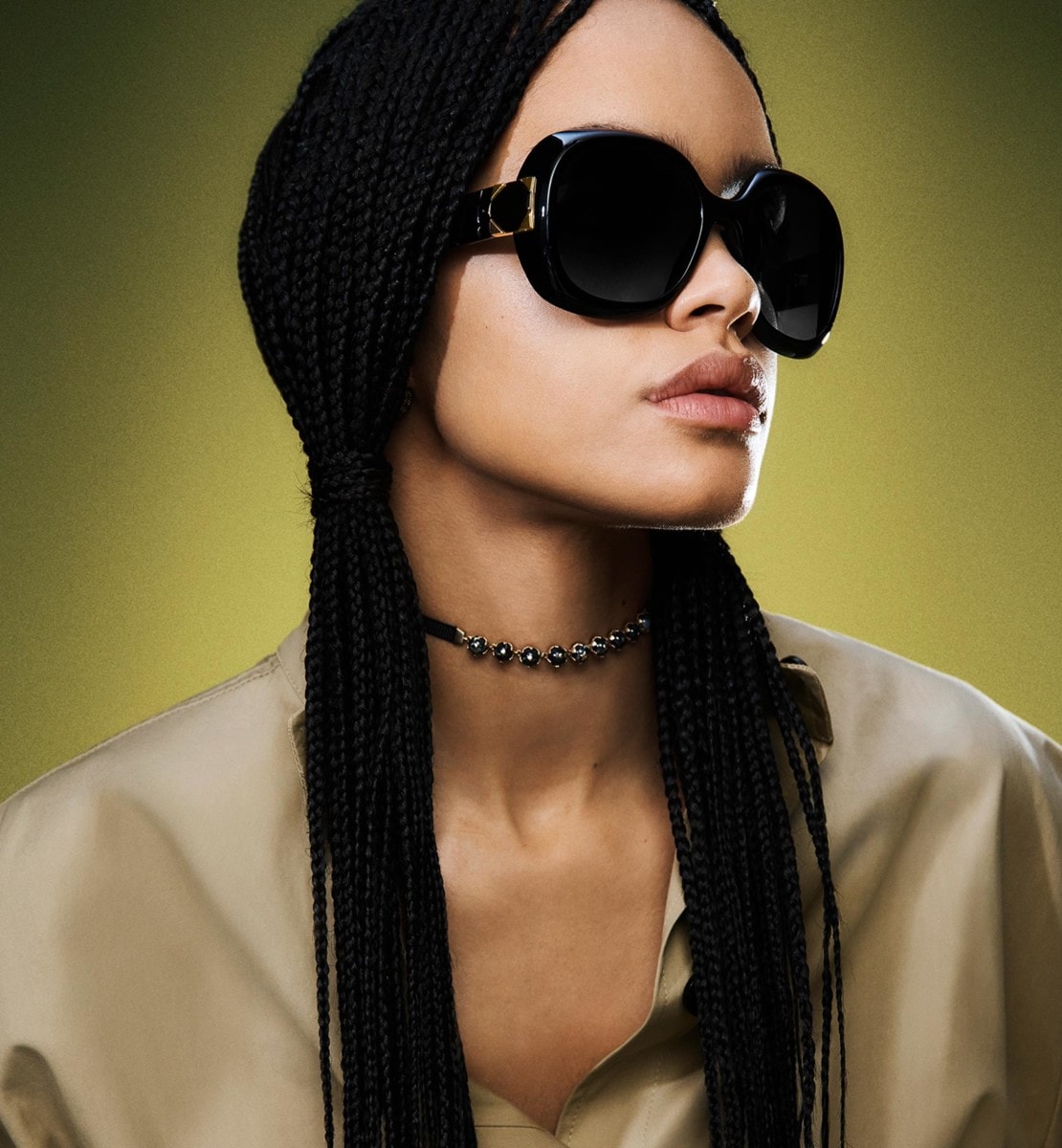 Lady 95.22 R2F Lunettes de soleil rondes noires