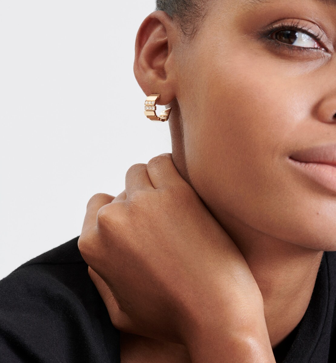 Boucles d'oreilles GEM DIOR Or jaune et diamants