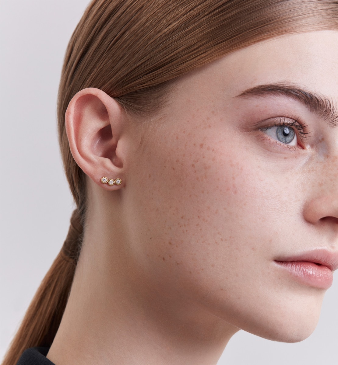 Boucle d'oreille Mimirose Or jaune et diamants