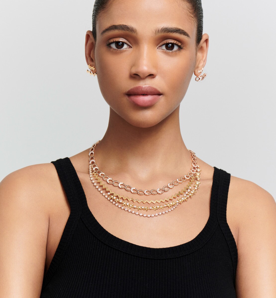 Collier Galons Dior Or jaune, or rose et diamants