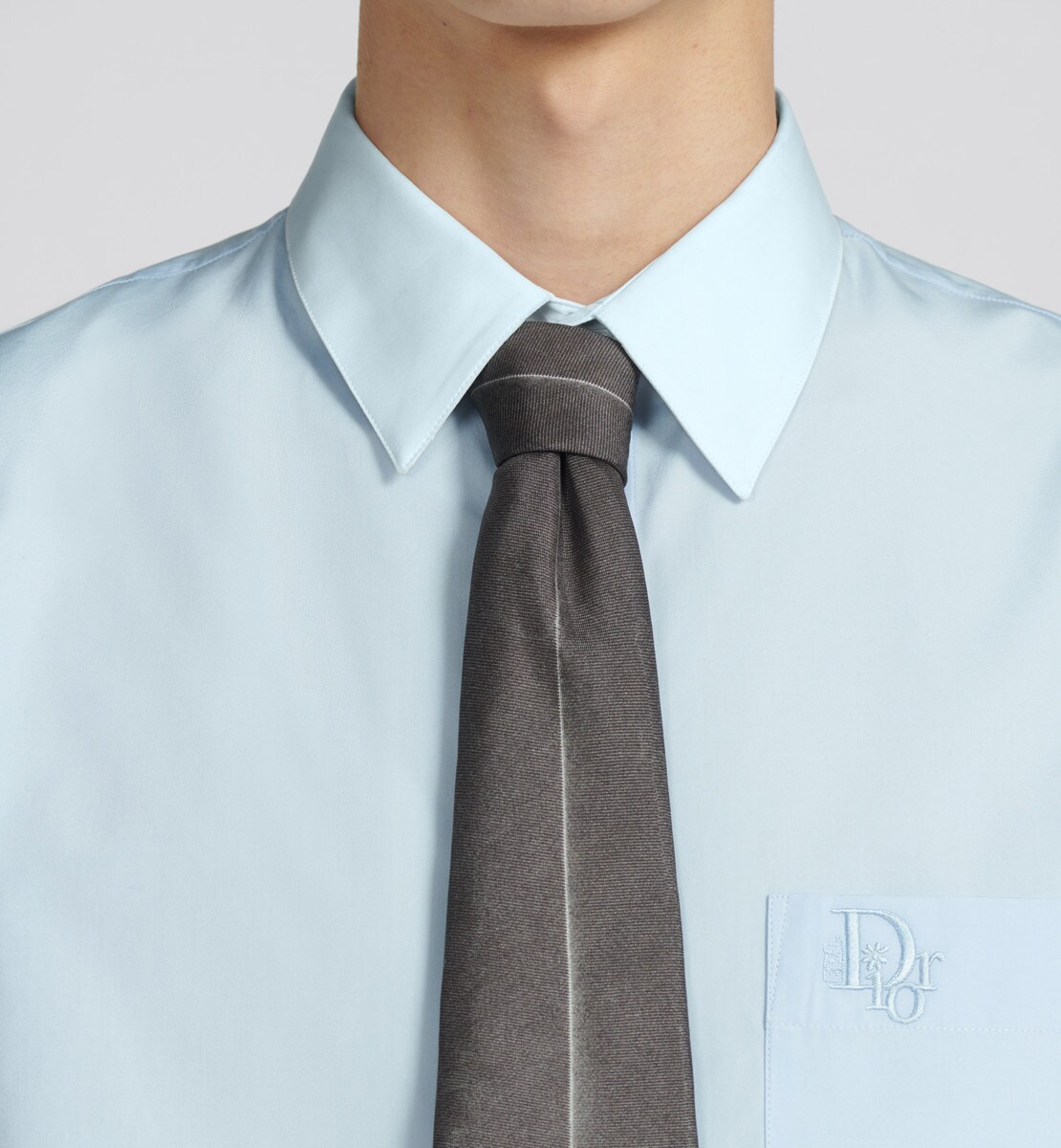 Cravate DIOR BY ERL Soie gris anthracite