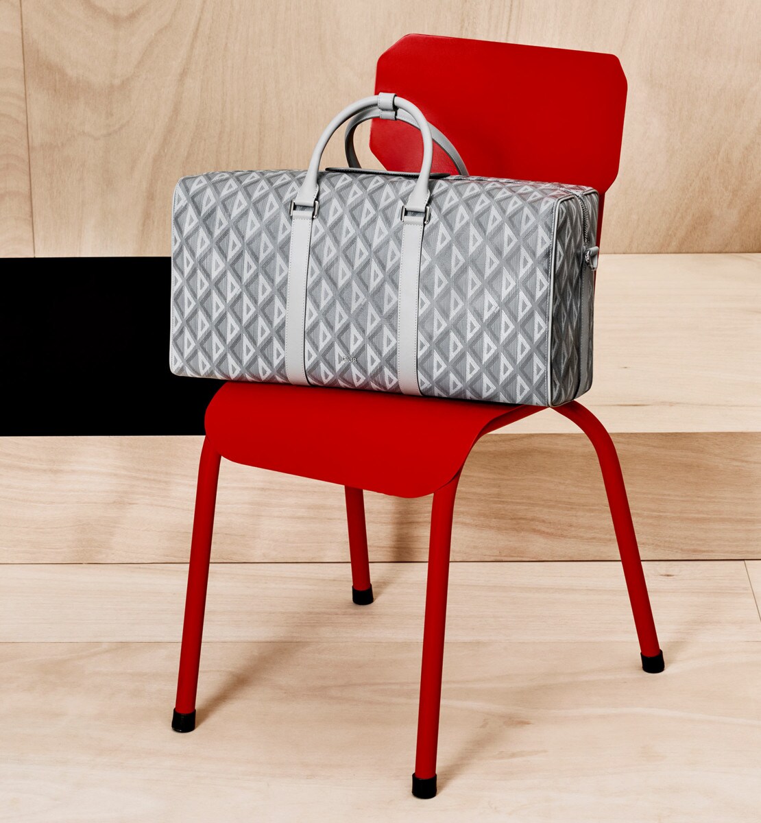 Sac Dior Lingot 50 Toile CD Diamond gris Dior