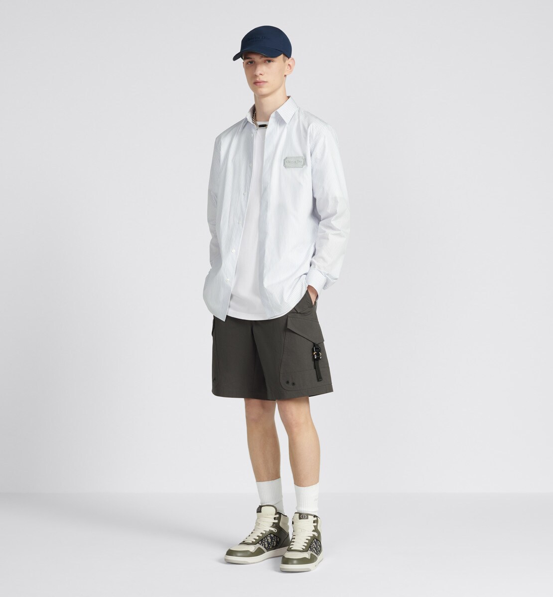 Bermuda cargo Toile de coton mélangé marron