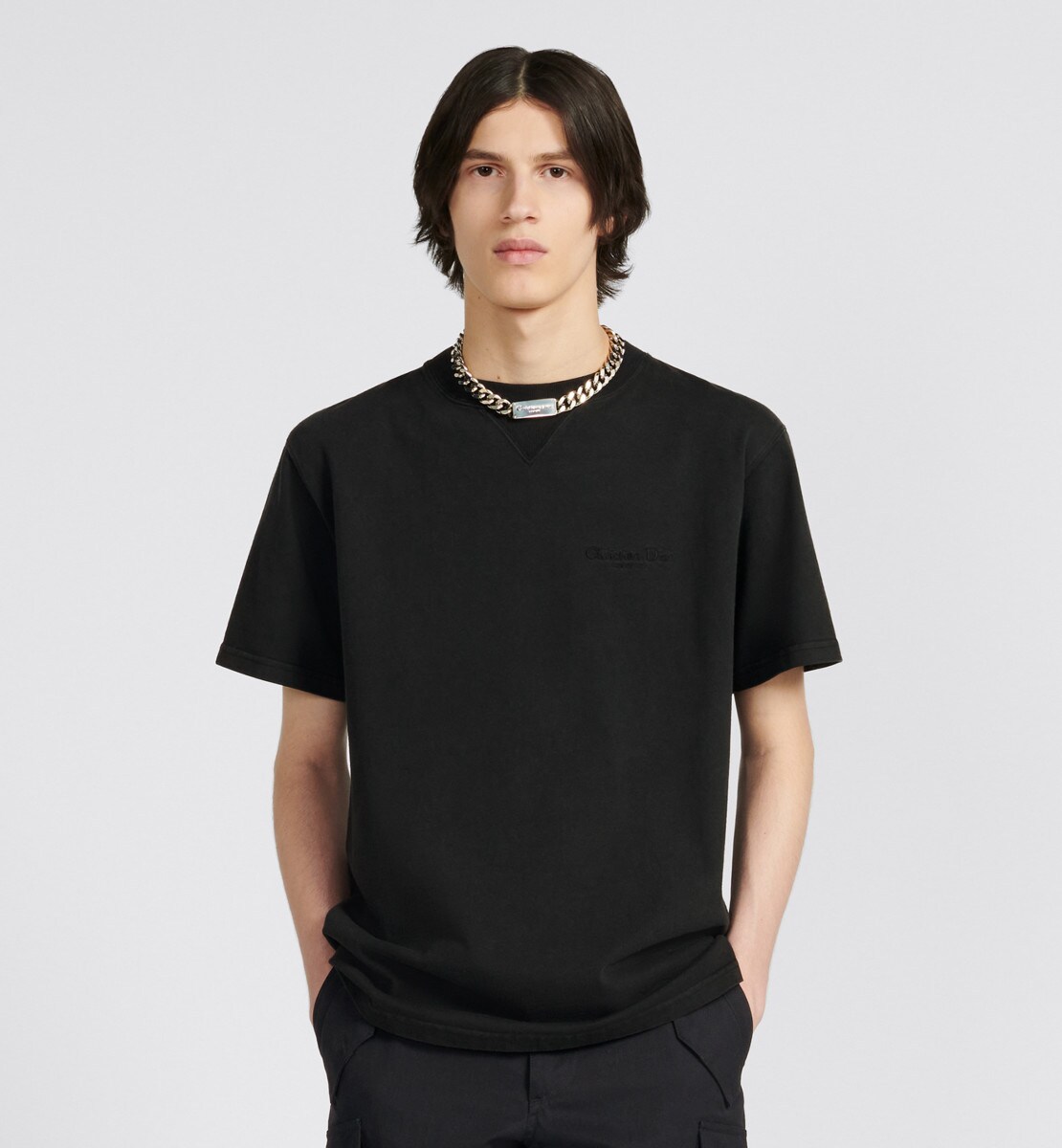 T-shirt Christian Dior Couture, coupe relax Jersey de coton noir