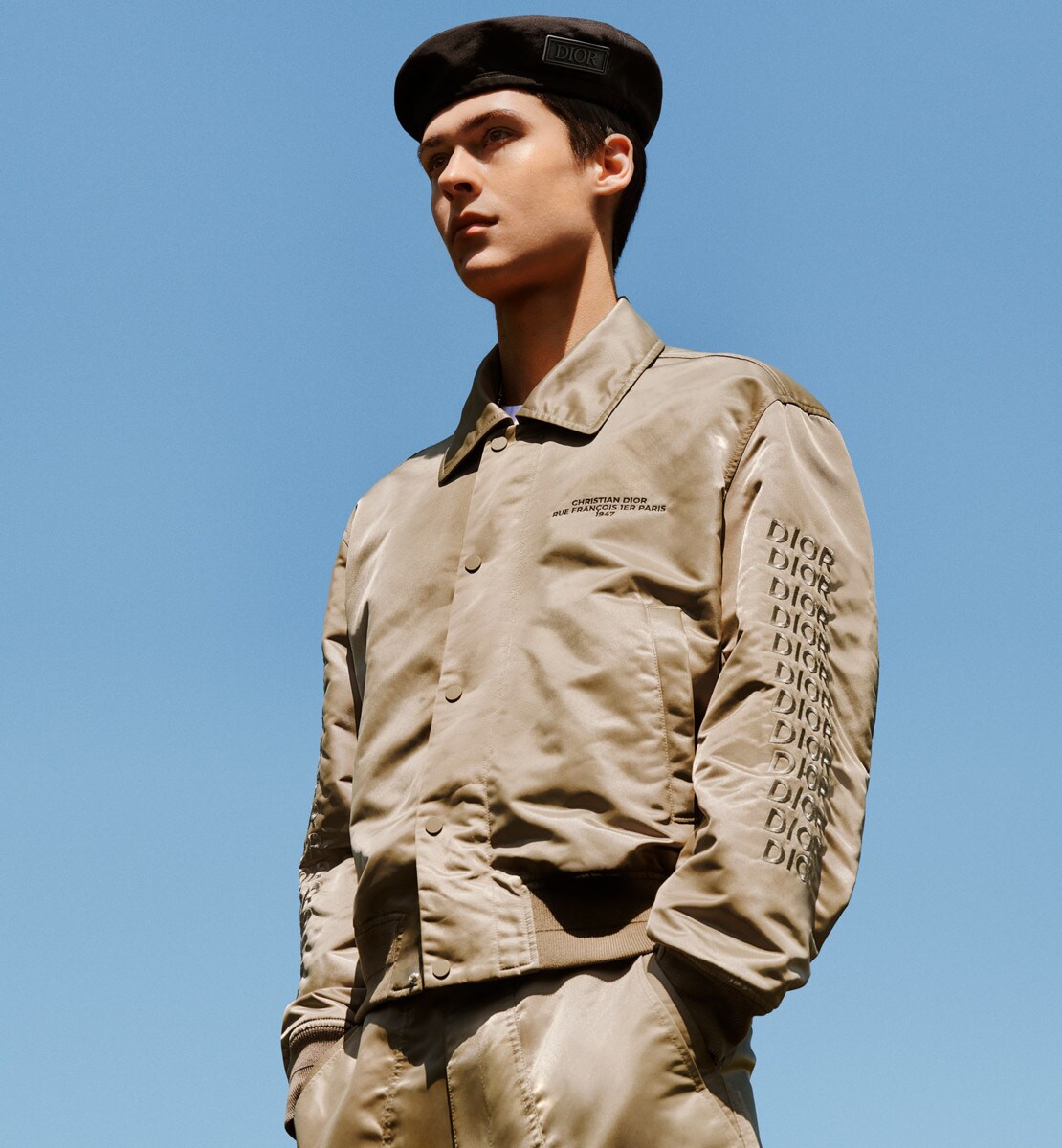 Bomber Sergé technique beige