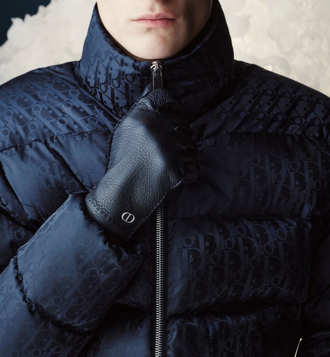 Gants CD Icon Cuir grainé noir