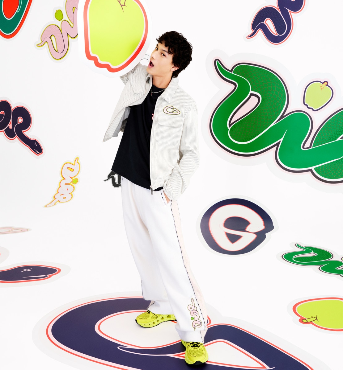 Pantalon de jogging DIOR AND KAWS Jersey de laine vierge blanche