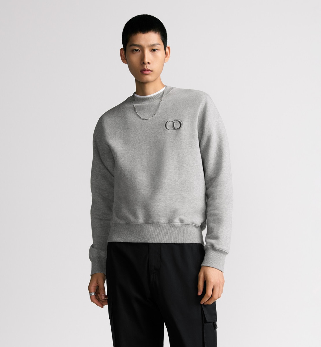 Sweatshirt CD Icon Molleton de coton gris