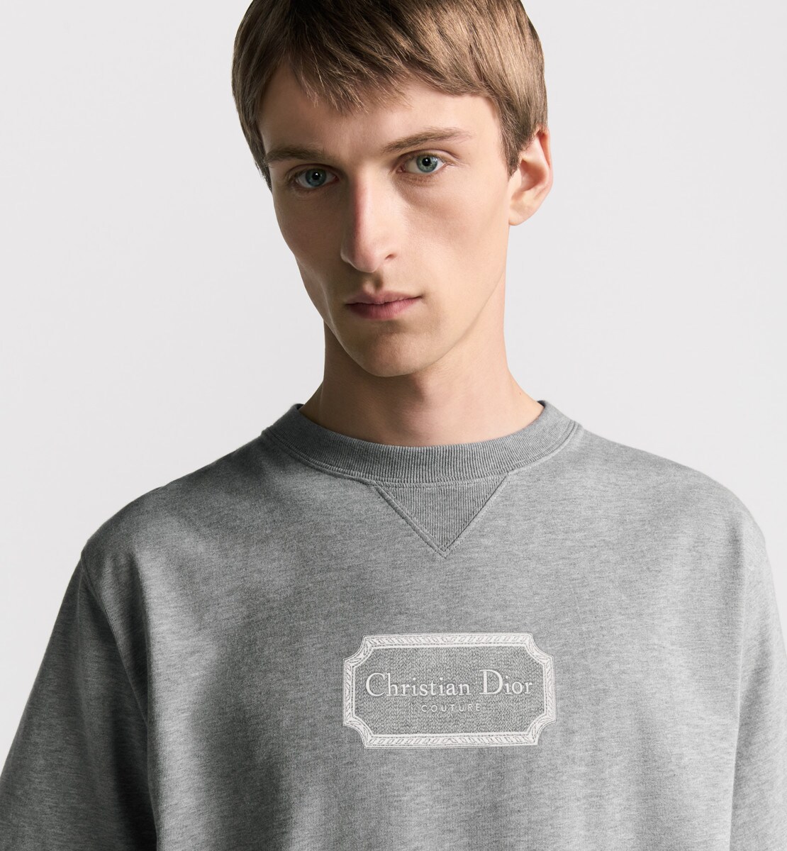 T-shirt Christian Dior Couture, coupe relax Jersey de coton gris