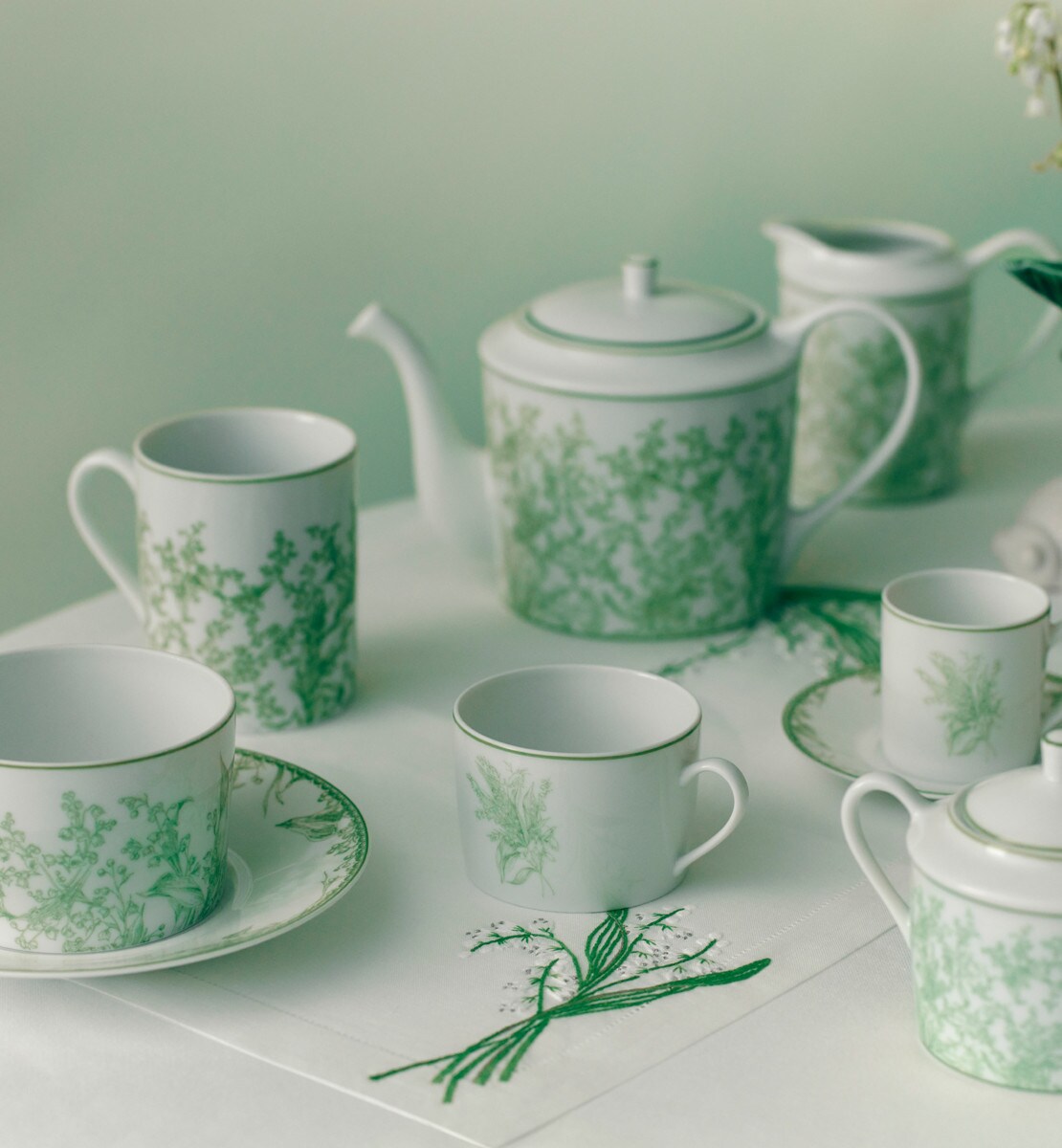 Tasse à café New Lily of the Valley, vert