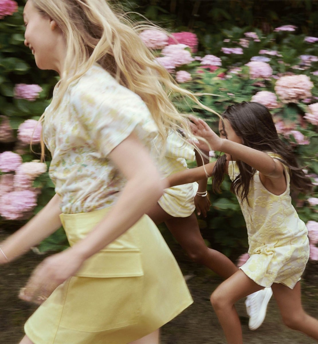 Jupe trapèze enfant Gabardine de coton jaune