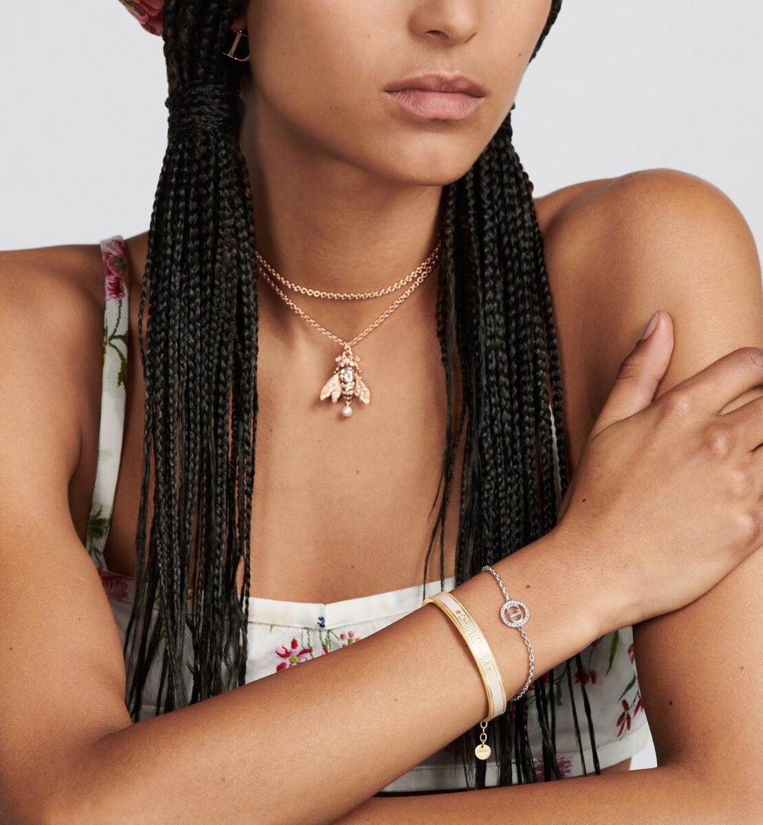 Bracelet Clair D Lune Métal finition argentée et cristaux argentés