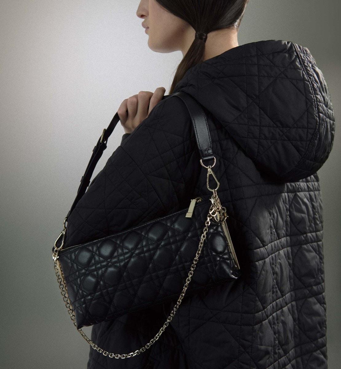 Sac Dior Club Cuir d'agneau Cannage noir