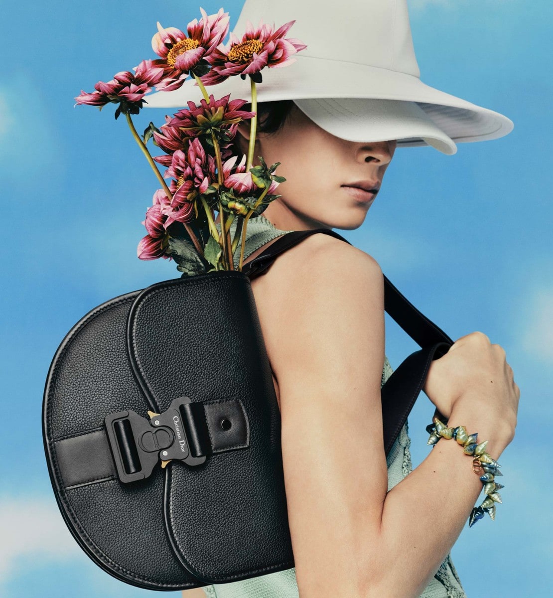 Sac bandoulière Gallop Cuir de veau grainé noir