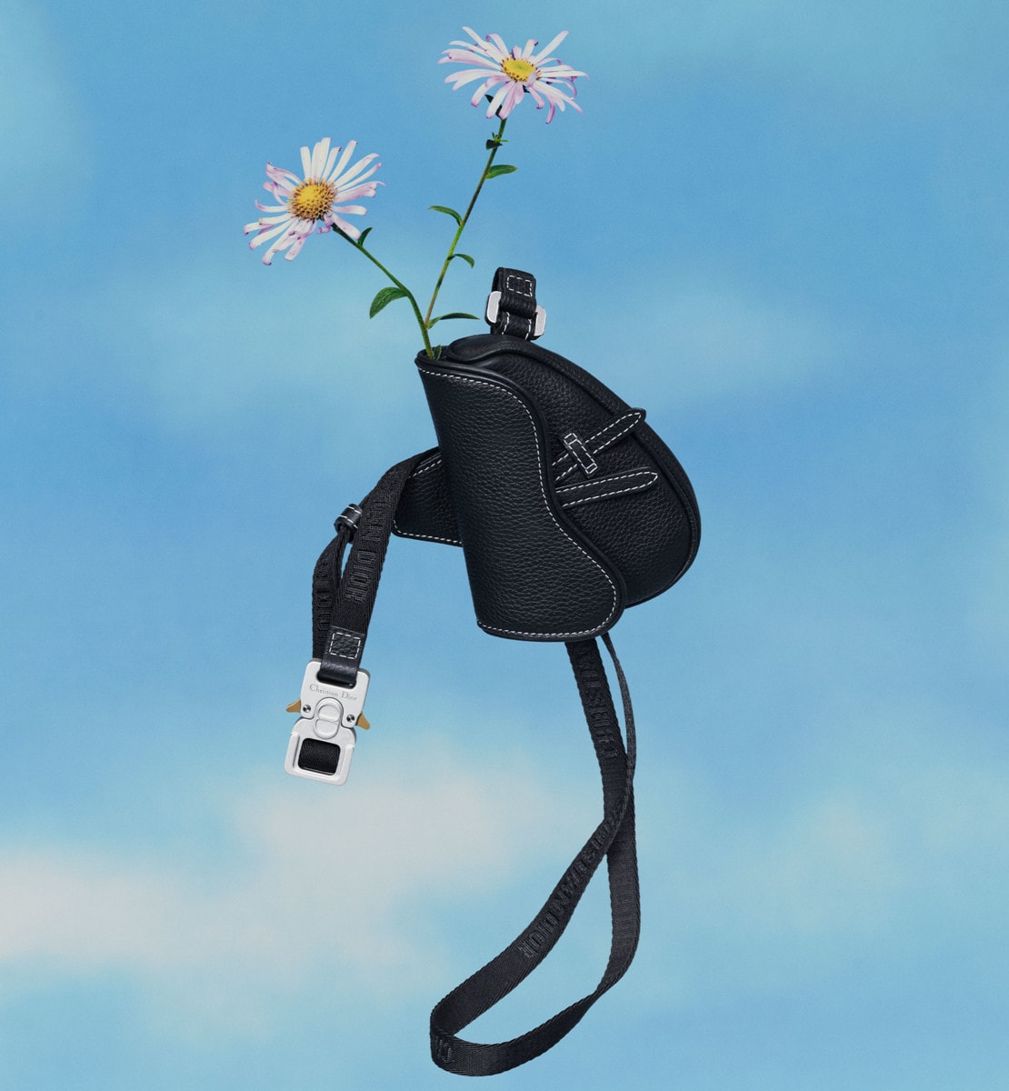Sac Nano Saddle Cuir de veau grainé noir
